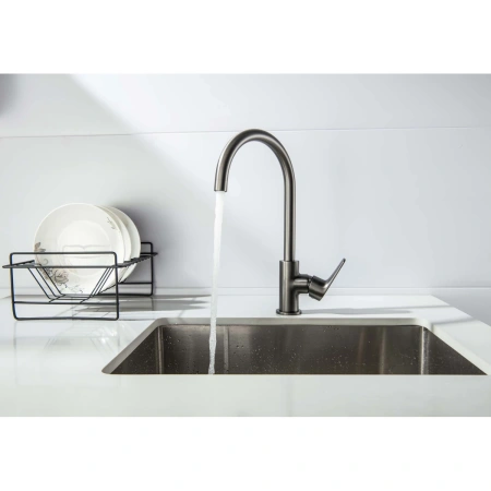 смеситель для кухни aquatek бетта aq1182bgm цвет оружейная сталь