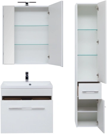 тумба под раковину aquanet августа 75 белая, 00210028