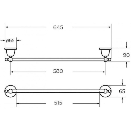 полотенцедержатель art&max felicia am-f-5509-cr