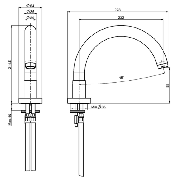 излив на борт ванны fima carlo frattini quad f2158cr цвет хром