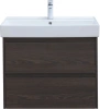 тумба под раковину aquanet nova lite 75 дуб черный, 2 ящика, 00287895