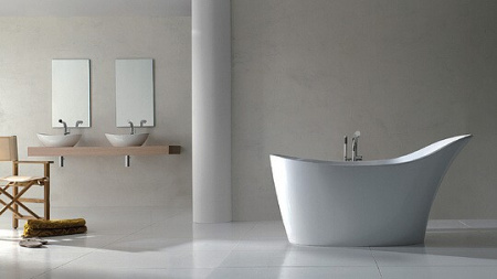 ванна из искусственного камня quarrycast victoria+albert amalfi aml-n-sw-no 163x79 см