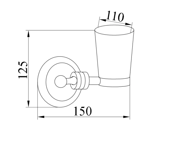Стакан для зубных щеток Boheme Hermitage 10353 Золото