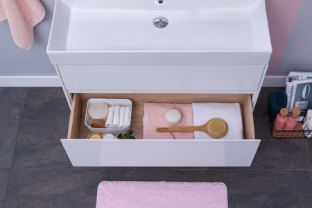 тумба с раковиной aquanet бруклин 100 белый