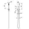 душевой гарнитур fantini nice 86 q8 8093 цвет: raw metal pvd
