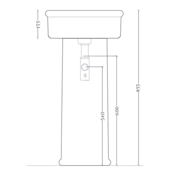 artceram brera пьедестал для раковин brera, цвет: черный матовый