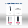 тумба под раковину aquanet алвита new 00303904 2 дверцы, 70x45.7 см, антрацит