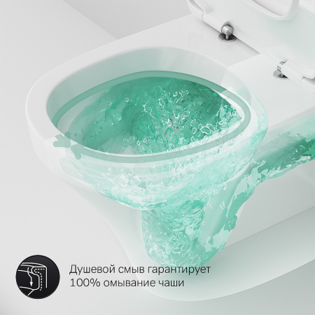 унитаз компакт am.pm inspire ck50c1704w с гигиеническим душем и ершиком с бачком и сиденьем микролифт