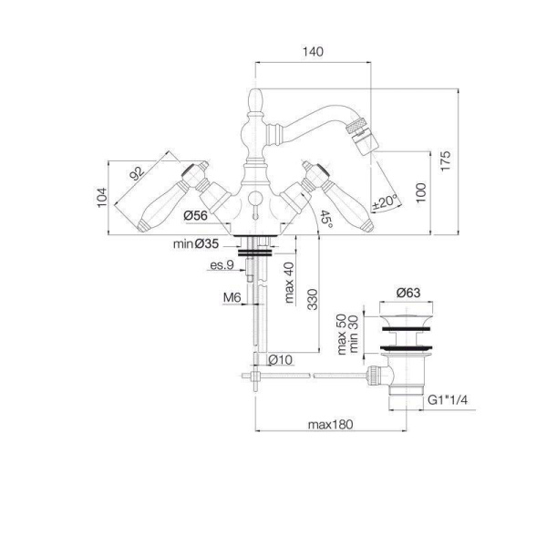 смеситель для биде fima carlo frattini herend f5412cr