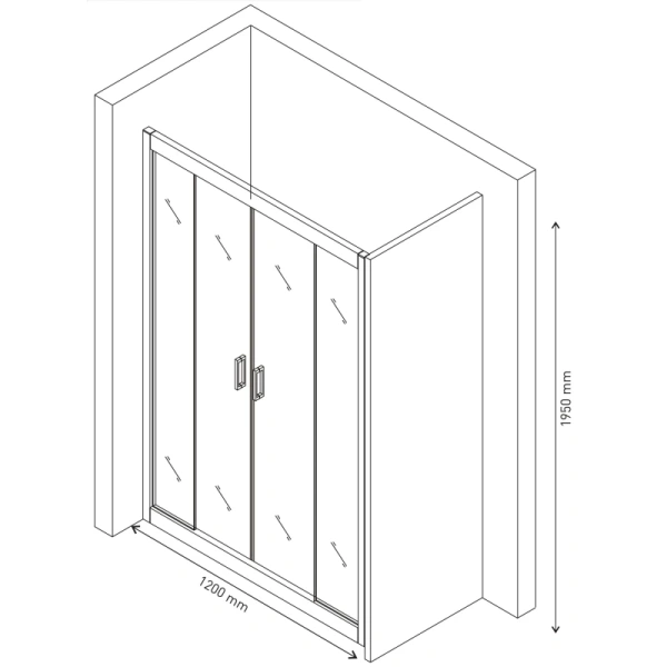 душевая дверь 120 см berges feda 062003 прозрачное