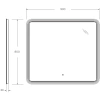 Зеркало Cezares Duet 90 CZR-SPC-DUET-900-800-LED-TCH с подсветкой с лазерной гравировкой и сенсорным выключателем
