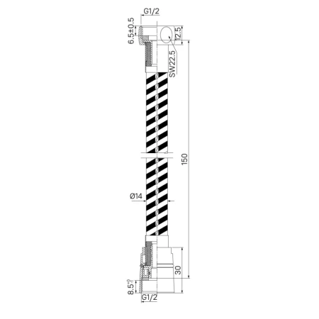 шланг для душа iddis optima home oph15bli19 150 см, черный матовый шланг для душа iddis optima home oph15bli19 150 см, черный матовый