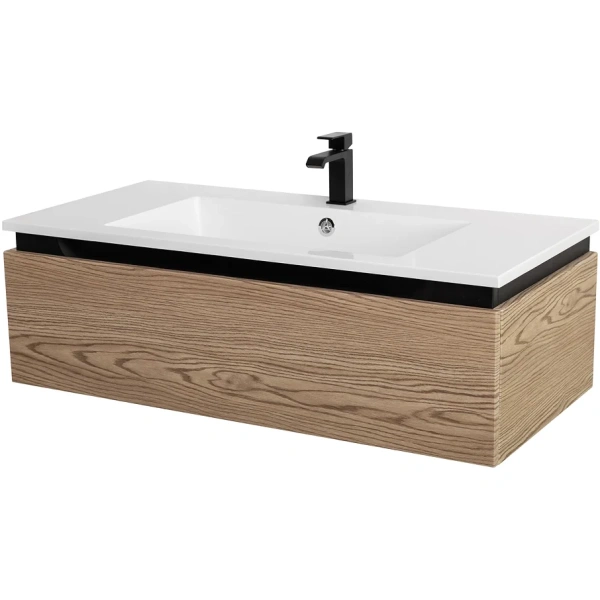 тумба под раковину cezares slider 100 slider-1000-1c-so-rt-p подвесная дуб тангент