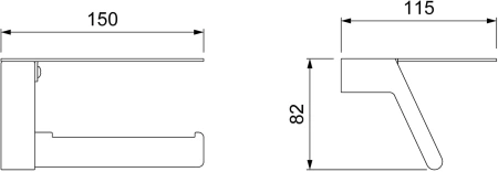 держатель туалетной бумаги timo selene 10043/00 с полкой для телефона