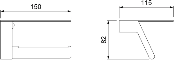 Держатель туалетной бумаги Timo Selene 10043/00 с полкой для телефона