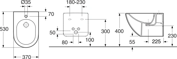 биде подвесное gustavsberg artic artic 4130