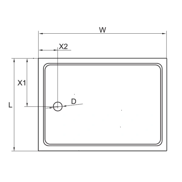 акриловый поддон 100x80 см cezares tray-a-ah-100/80-15-w