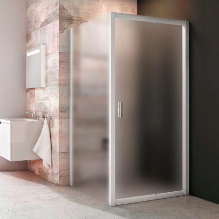 душевая стенка ravak blix blps-90 9bh70100zg профиль белый, стекло sabina grape