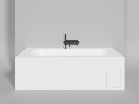 ванна из искусственного камня salini orlando vasta kit 190х100х60 см, s-stone, белый матовый, 102124m