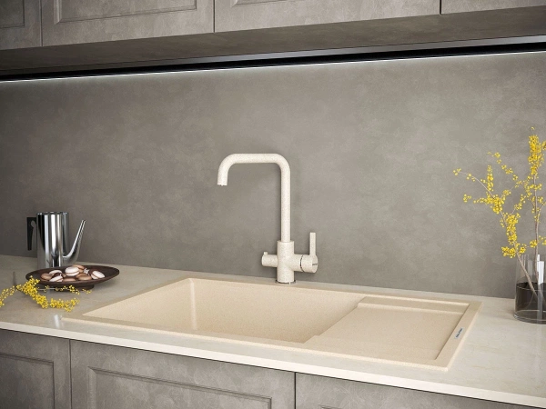 смеситель для кухни с фильтром paulmark logas lo213021-302 + h851p00