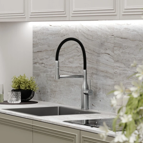 смеситель для кухни sancos pride sc4011bng нержавеющая сталь черный