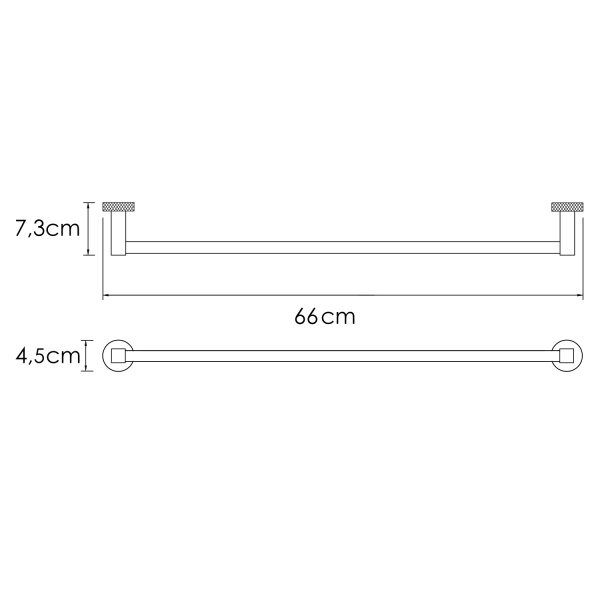 Держатель для полотенца 66 см WasserKRAFT Mosel K-46630, цвет хром