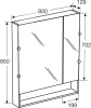 зеркальный шкаф roca gap 80 zru9302750 матовое
