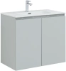 Тумба под раковину Aquanet Алвита New 80 2 дверцы, серая, 00277528