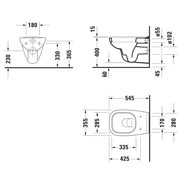 унитаз duravit d-code 45351900a1 подвесной, с сиденье без микролифта, белый