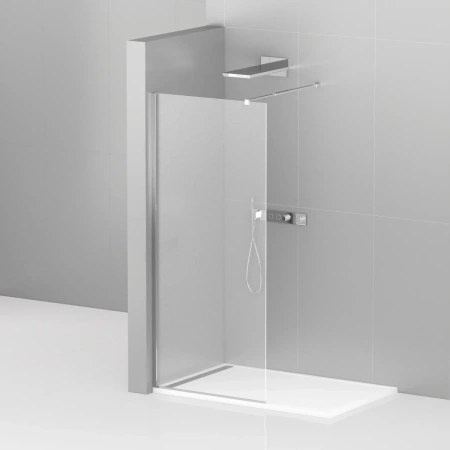 душевая перегородка cezares liberta l-1 120 профиль хром стекло прозрачное