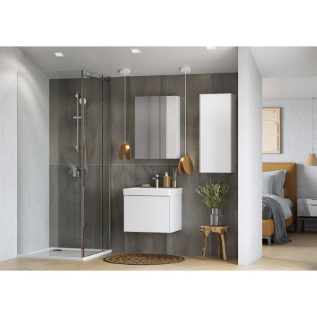 тумба с раковиной белый глянец/белый матовый 55 см акватон асти 1a2631k0ax2b0