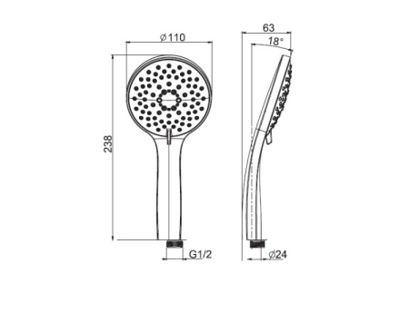 ручной душ fima carlo frattini handshowers f2446cr хром