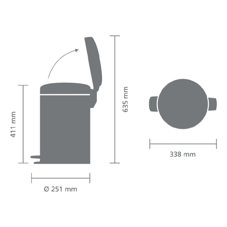мусорное ведро brabantia newicon 111969