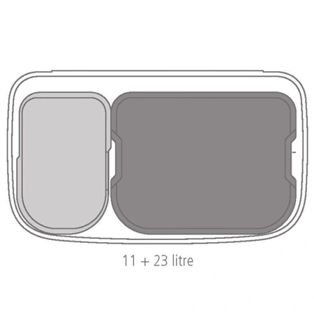 мусорное ведро brabantia touch bin bo touch bin 316142 23 + 11 л