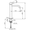 смеситель для раковины cisal less new ln00354040 черный матовый - высокий