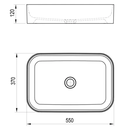 раковина-чаша ravak ceramic r slim 55 см xjx01155002, белая