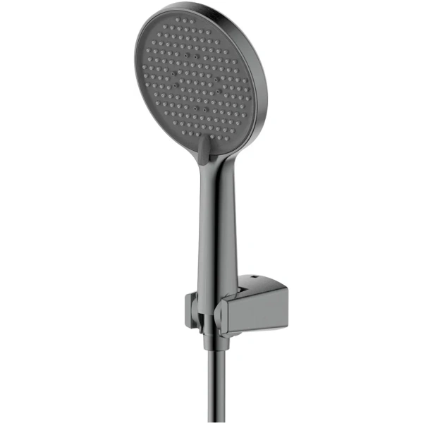 смеситель для ванны aquame monza aqm6312gm с душевым гарнитуром, оружейная сталь