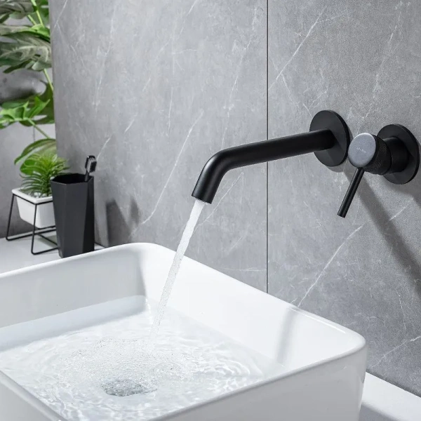 смеситель для раковины allen brau priority 5.31030-31 черный матовый