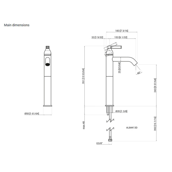 agape memory mix смеситель для раковины на 1 отв., высота 34.5см., цвет: