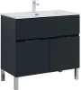 Тумба под раковину Aquanet Алвита New 90 1 ящик, 2 дверцы, антрацит, 00303911