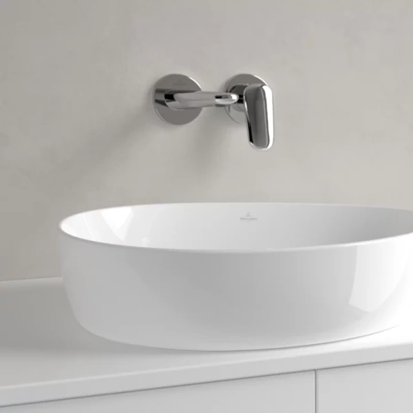 раковина villeroy & boch antao 4a7351r1 накладная, 51x40 см, альпийский белый с покрытием ceramicplus