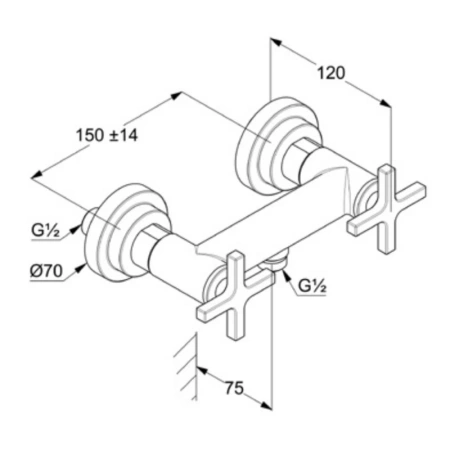 смеситель для душа kludi nova fonte classic 207100520