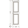 пенал jacob delafon cleo 1889 eb732d-mwb подвесной r, серый матовый