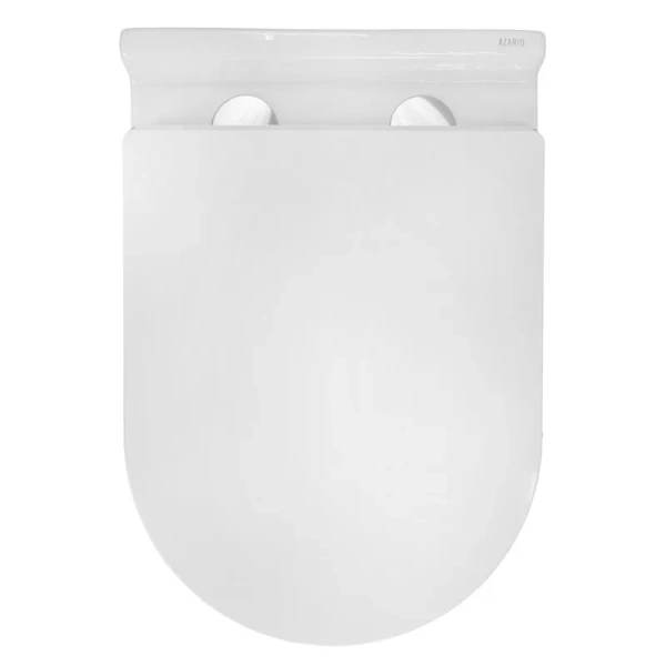 унитаз azario fora az-0017 e-r подвесной, безободковый, с сиденьем микролифт, 52x36x41 см, белый