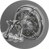 полотенцедержатель art&max barocco am-2057d-cr