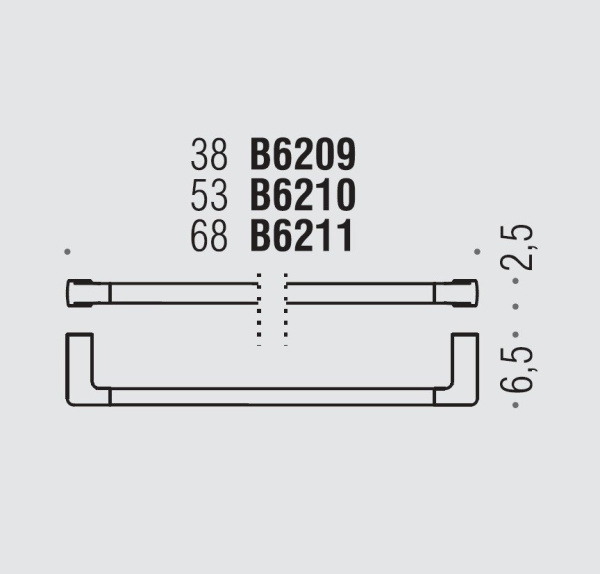 Полотенцедержатель 53 см Colombo Design Lulu B6210.gold, латунь, золото