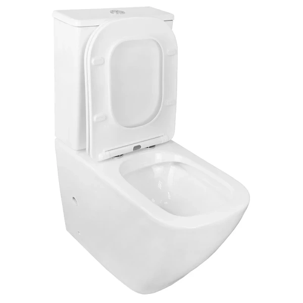 унитаз компакт azario levanto az-1228a напольный, безободковый, с бачком и сиденьем микролифт, 62х38х83 см, белый