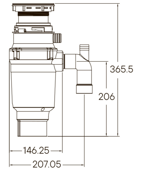 измельчитель пищевых отходов intenso standard, paulmark
