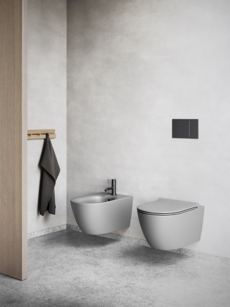 биде catalano sfera 0518551023 подвесное, с 1 отв., 55x35 см, цемент матовый