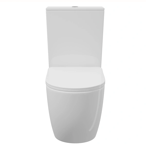 унитаз компакт aqueduto ovo aqdsovo10 напольный, безободковый, с бачком, сиденье с микролифтом, 63x38.5 см, белый глянцевый